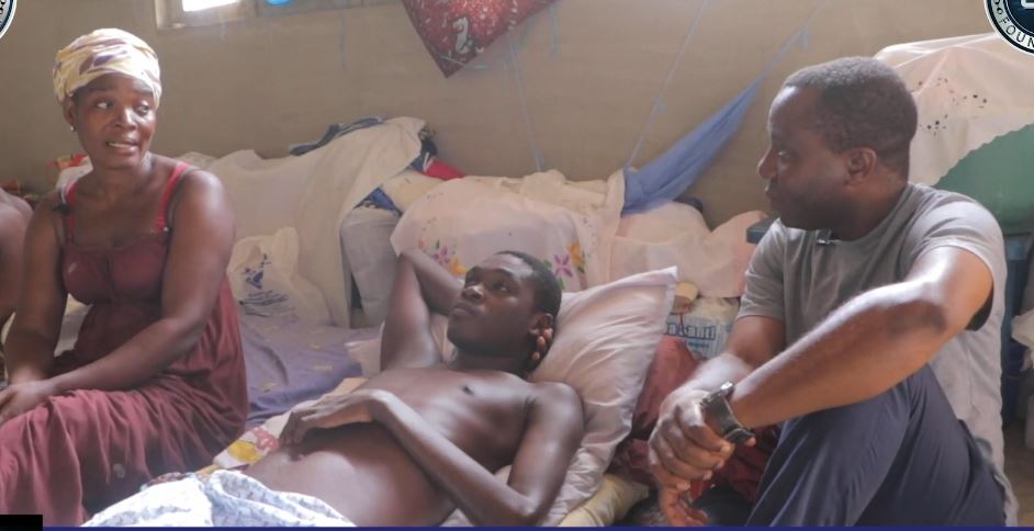 The distressed mother of Meshach told crimecheckghana that when she took her son to the hospital, she was told he will need to undergo two surgeries to get his spinal cord corrected but she could not afford the amount of money that was involved , so she had to take her child back home. 